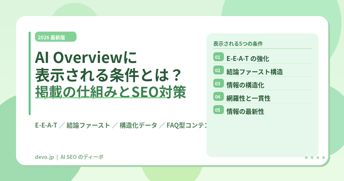 AI Overviewに表示される条件
