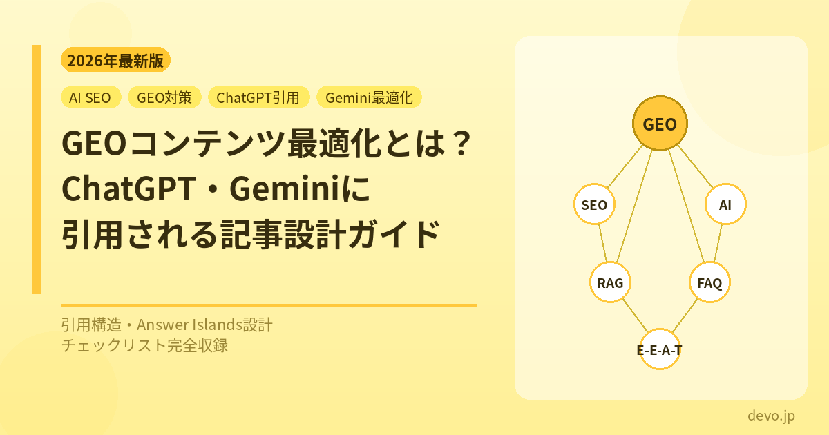 GEOコンテンツ最適化とは？