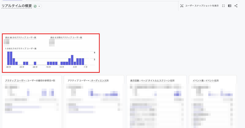 GA4のリアルタイムレポートで計測を確認