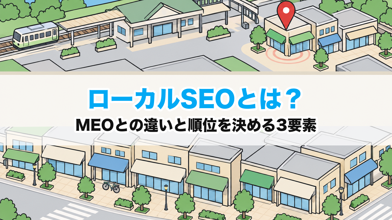 ローカルSEOとは？MEOとの違いと順位を決める3要素